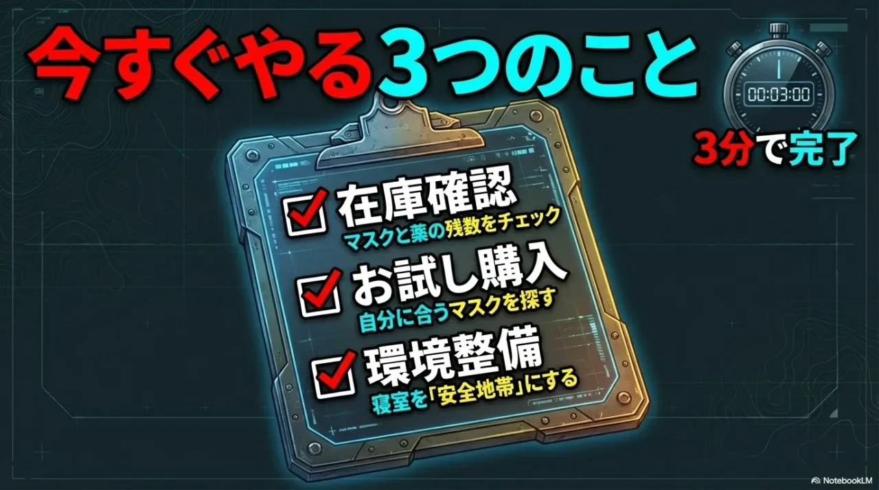 花粉対策で今すぐやるべき3つのこと。在庫確認、お試し購入、環境整備のチェックリスト