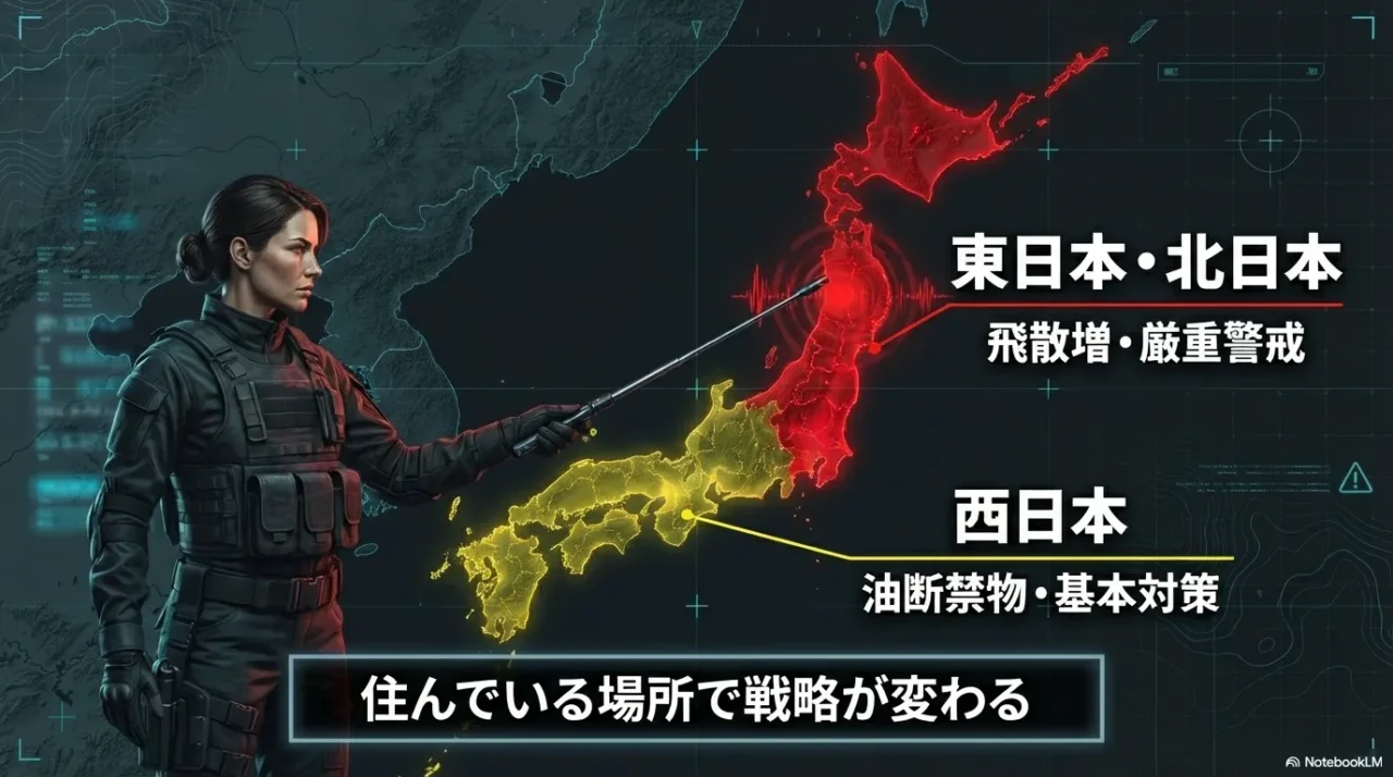 2026年の花粉予測マップ。東日本・北日本は飛散増で厳重警戒、西日本は油断禁物の基本対策