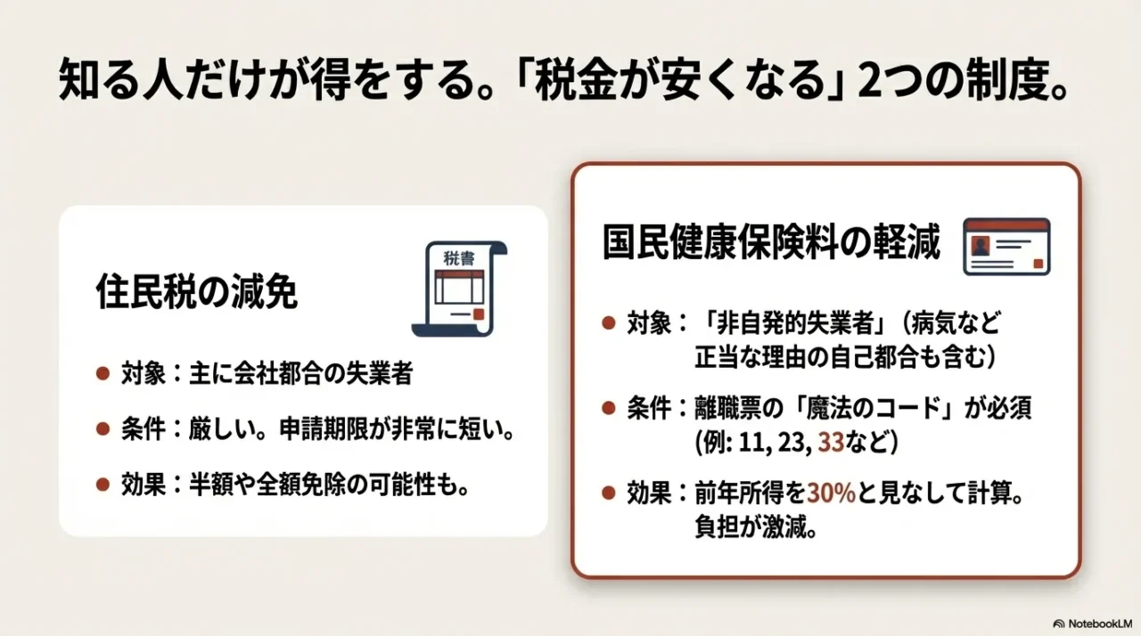 年収600万円の場合に住民税と国民健康保険料で年間約75万円の負担が発生することを示す「魔の2年目」のイメージスライド
