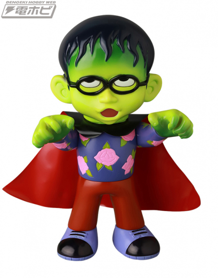 怪奇コミック『魔太郎がくる!!』からソフビモデルが襲来！「浦見魔太郎(レトロモデル) みどりVer.」と2体セット「切人(みどりVer.)＆タケシ人形(新色)」がMEDICOM TOY TOKYOにて発売！