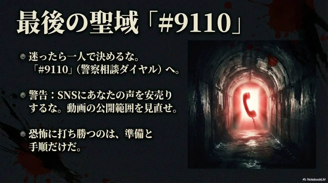 迷ったら#9110へ相談しSNSの公開範囲も見直すという最終まとめ