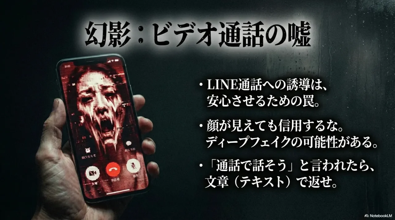 LINE通話への誘導は罠、顔が見えてもディープフェイクに注意