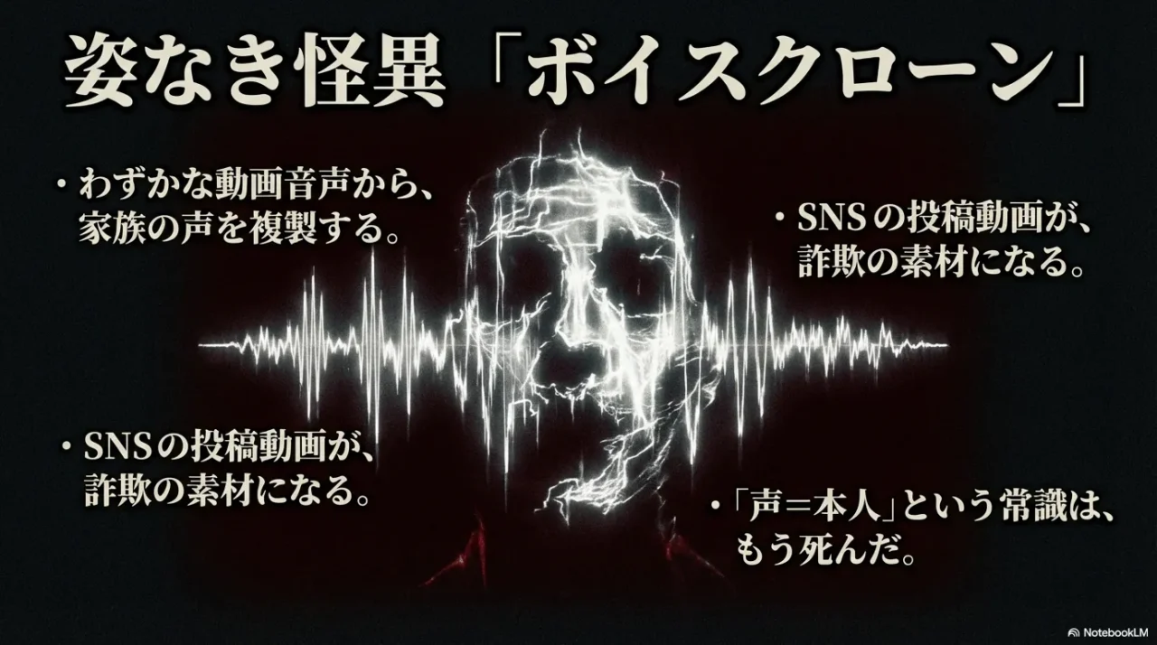 SNSの音声から家族の声を複製するボイスクローンの脅威