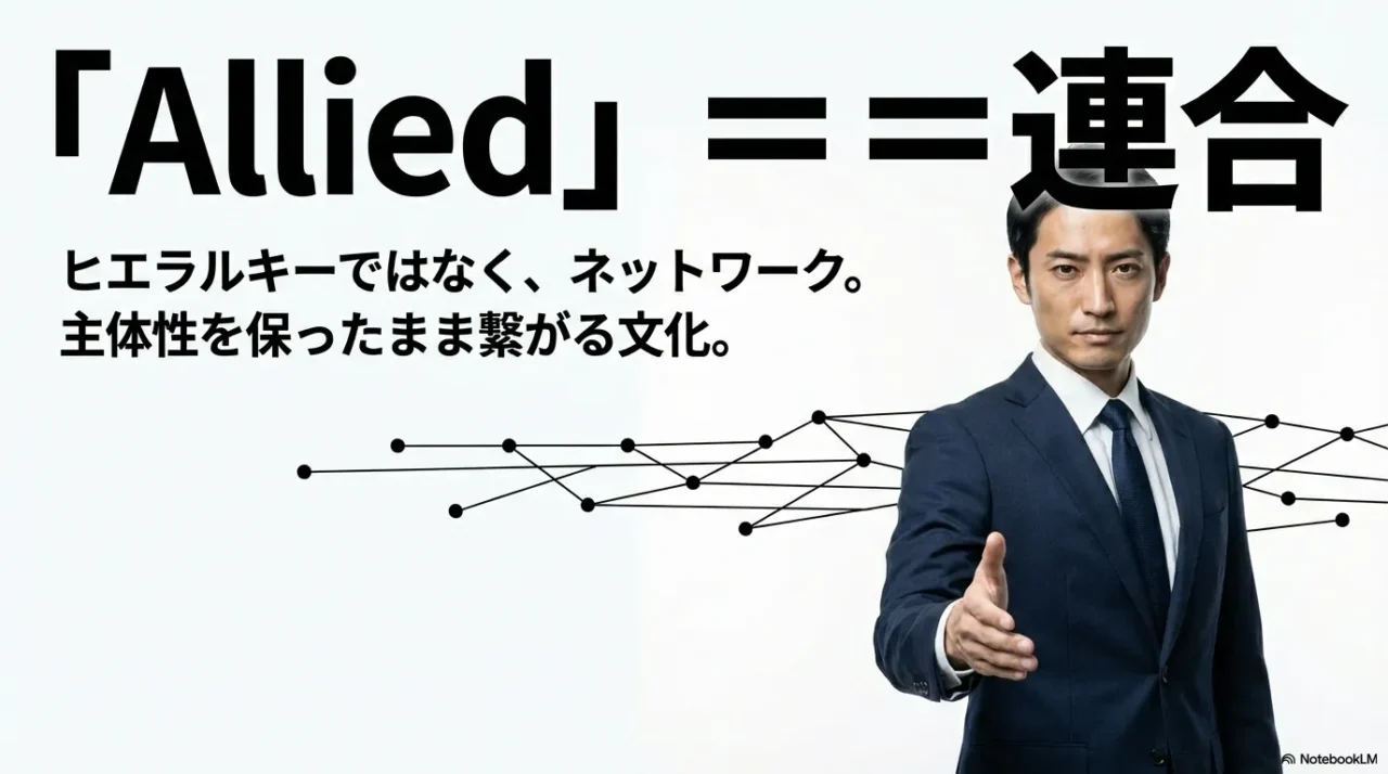 Alliedは連合であり、主体性を保ったままつながる文化を示す画像