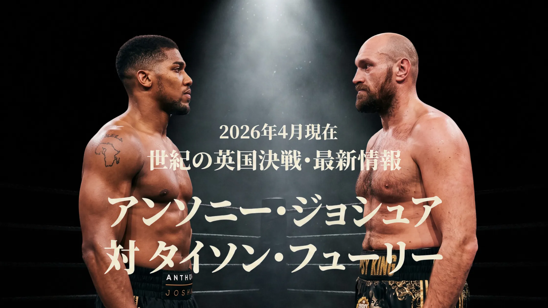 アンソニー・ジョシュア対タイソン・フューリーの最新情報をまとめた表紙画像