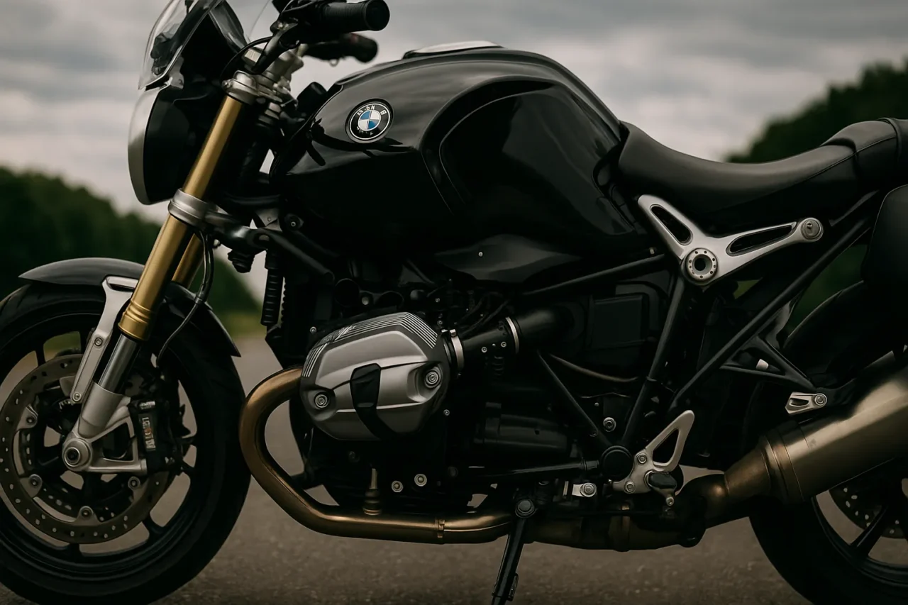 BMWバイクのボクサーエンジンのクローズアップ画像