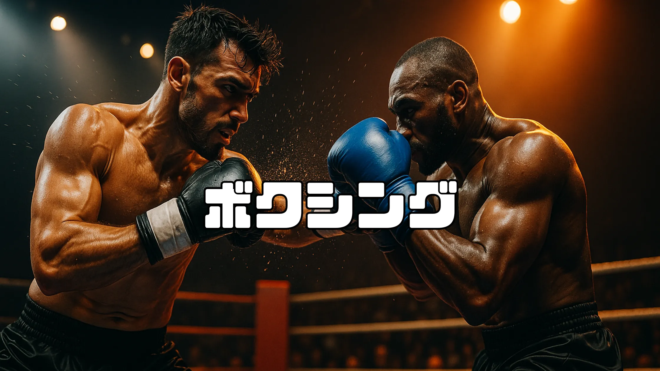リング上で向かい合う2人のボクサー