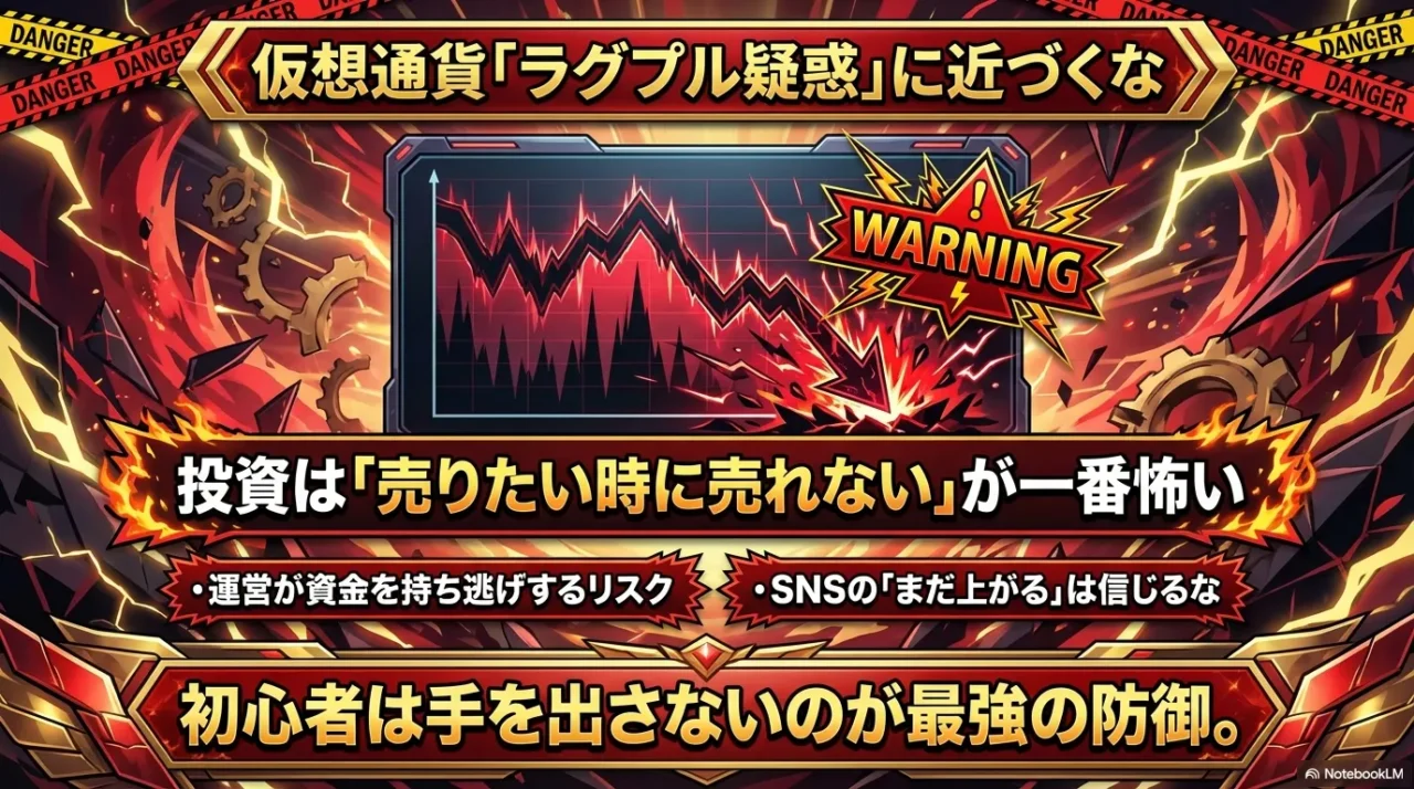 仮想通貨やラグプル疑惑への投資リスクと売りたい時に売れない恐怖