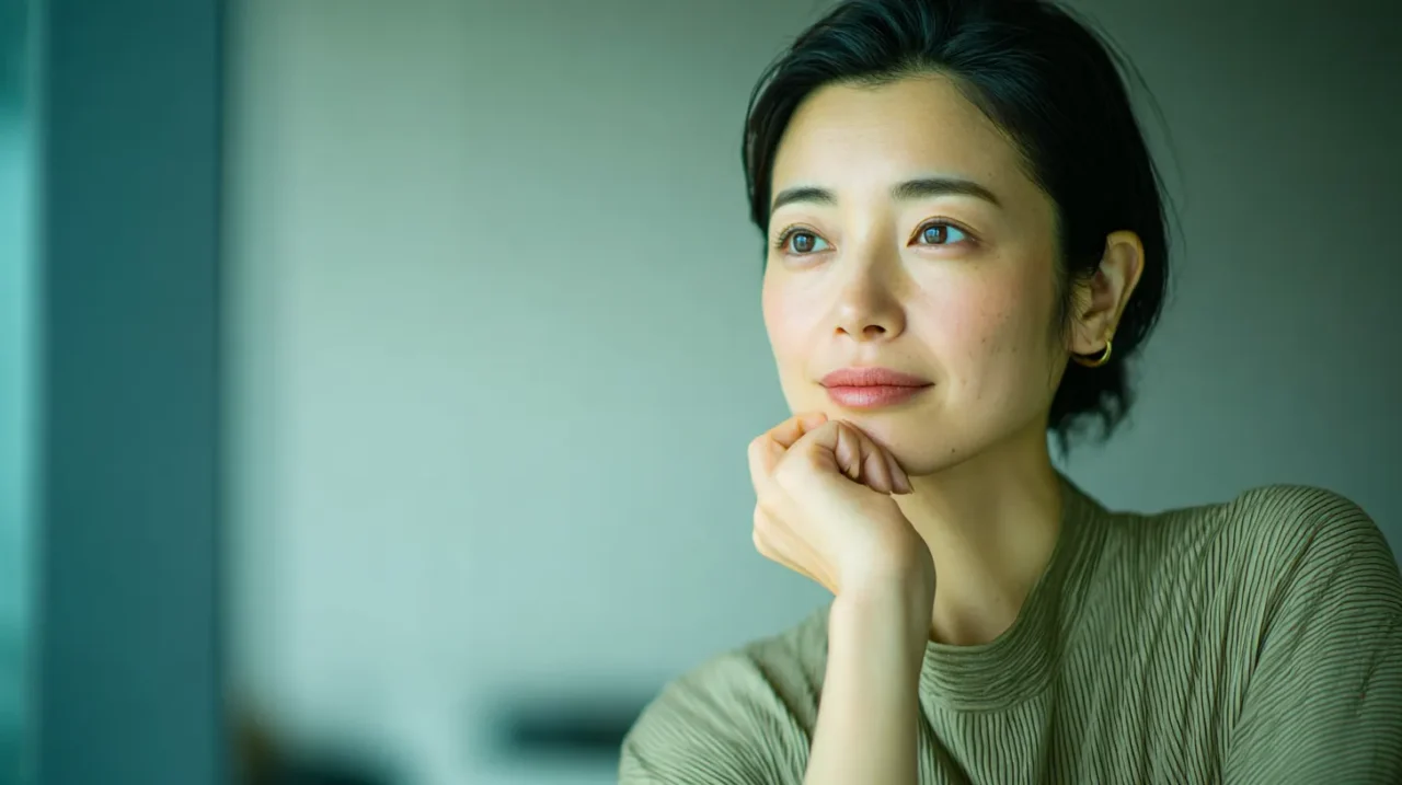 診断の違いに向き合い、静かに考えを整理する女性の横顔