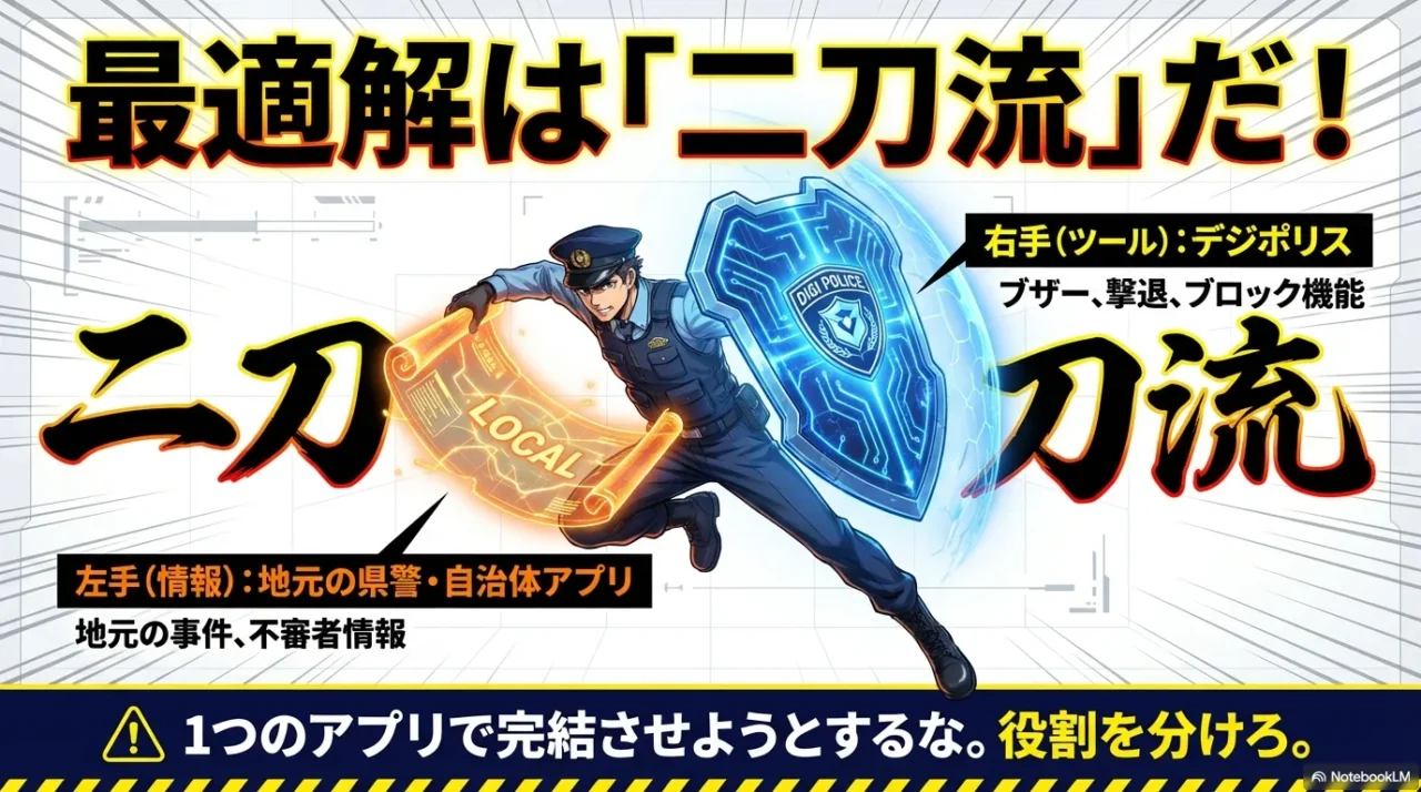 デジポリスと地元アプリの二刀流スライド