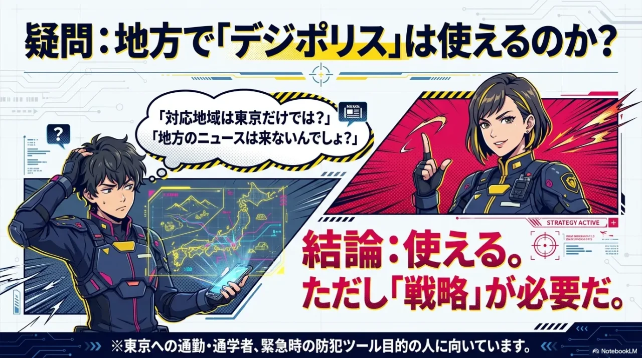 デジポリス地方勢の防犯作戦タイトルスライド