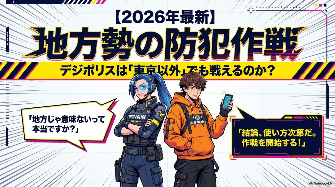 デジポリス地方勢の防犯作戦タイトルスライド