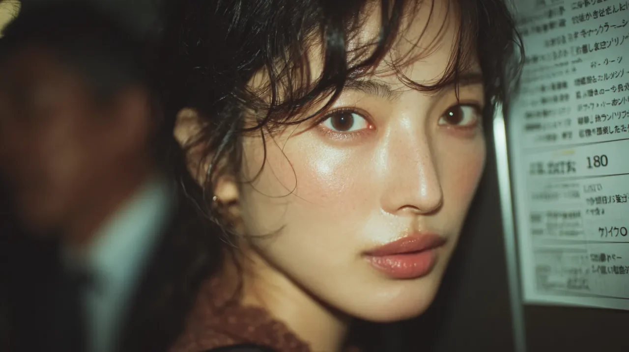 叱られる恐怖で萎縮しつつも事実を整理して立て直そうとする30代日本人女性のクローズアップ