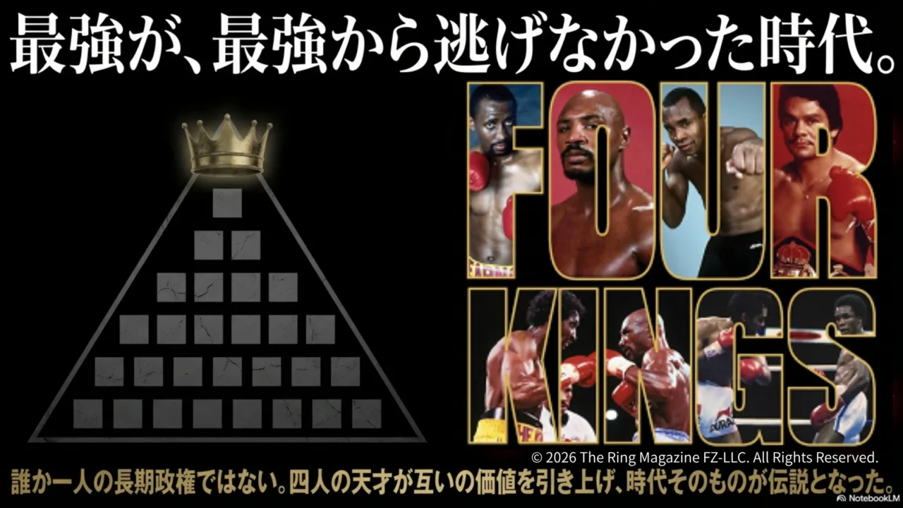 最強同士が逃げずに戦った1980年代のFour Kingsを表す画像