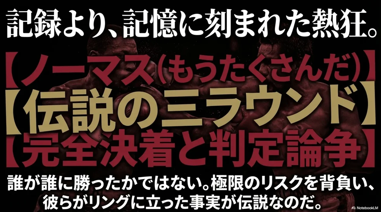 ノーマスや判定論争を含むFour Kingsの象徴的な対立をまとめた画像