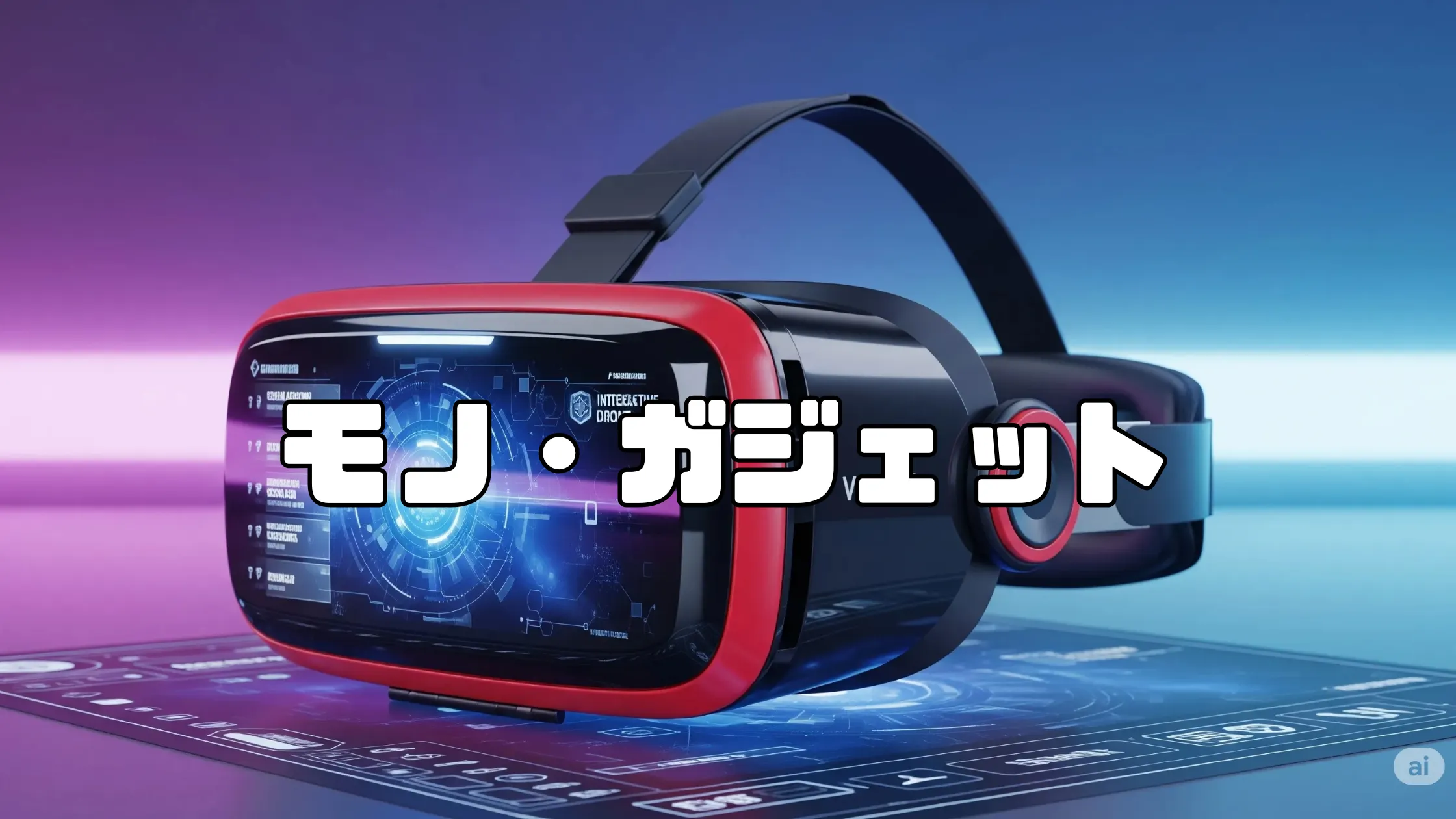近未来的なVRゴーグルのクローズアップ