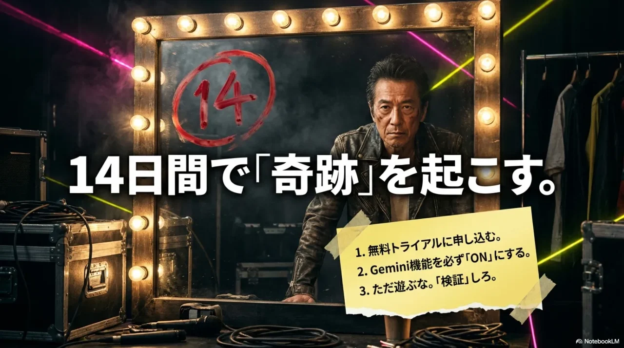 無料期間は遊びではなく検証として、Gemini有効化と実務タスクで効果測定する重要性