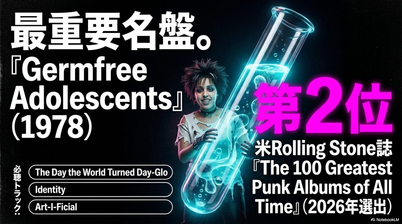 Germfree AdolescentsがRolling Stoneのパンクアルバムランキングで2位に選ばれたことを示す画像