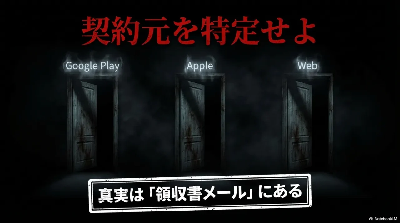 契約元を特定することの重要性を示す画像