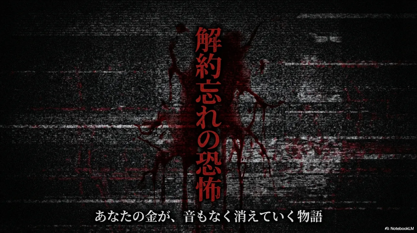 解約忘れの恐怖を表現したタイトル画像