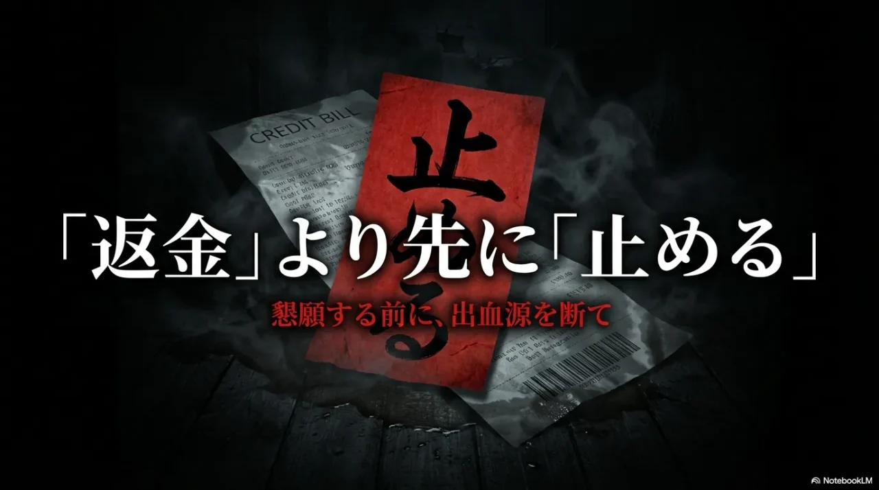 返金より先に課金を止める重要性を示す画像