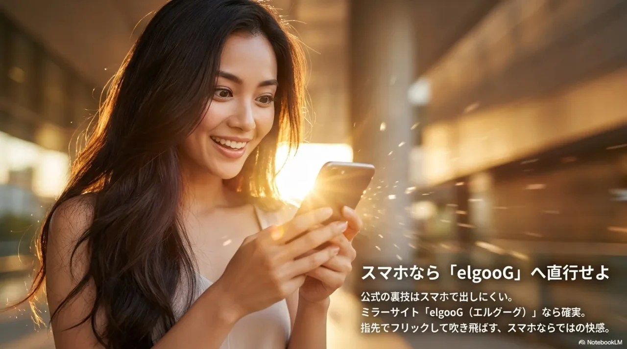 スマホはelgooG経由が最短ルートだと示すスライド