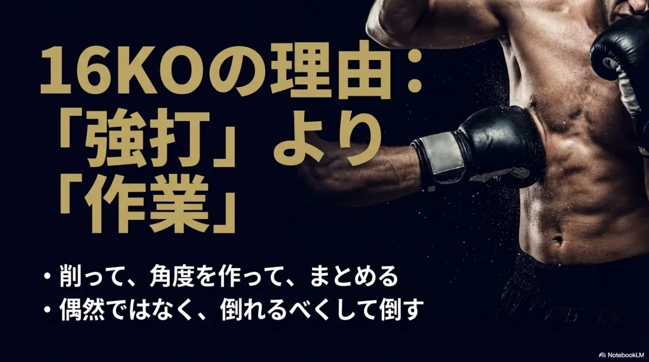 ジェシー・ロドリゲスのKOが作業精度で生まれることを示す画像