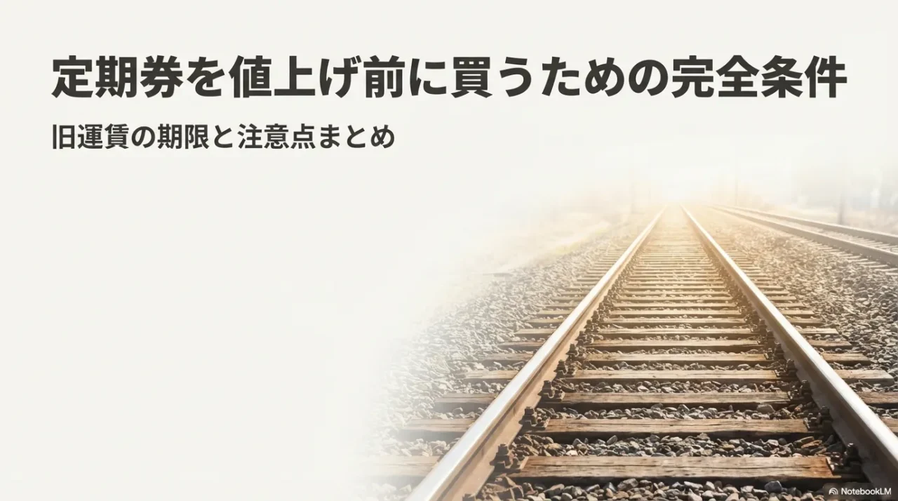 JR定期を値上げ前に買う条件を解説する導入用の線路写真