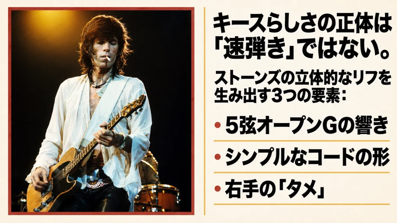 キース・リチャーズらしいテレキャスター奏法を生む3つの要素