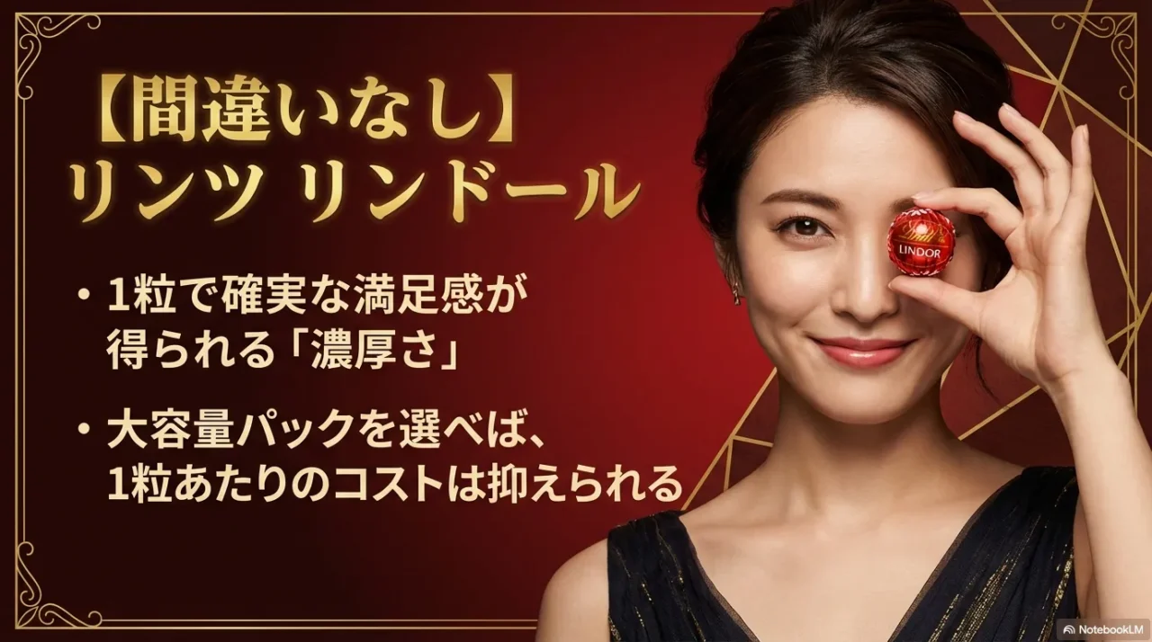 1粒の満足感が高いリンツ リンドールを、ご褒美枠で選ぶ提案画像