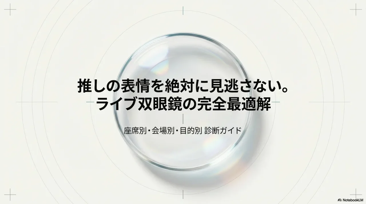 ライブ双眼鏡の最適な選び方をテーマにした導入用の画像