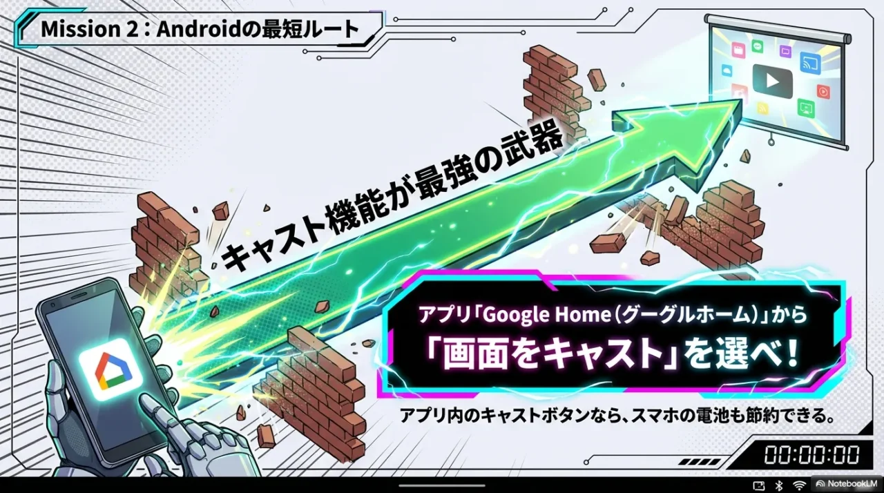 AndroidからMogo3proへGoogle Homeで画面キャストする最短手順