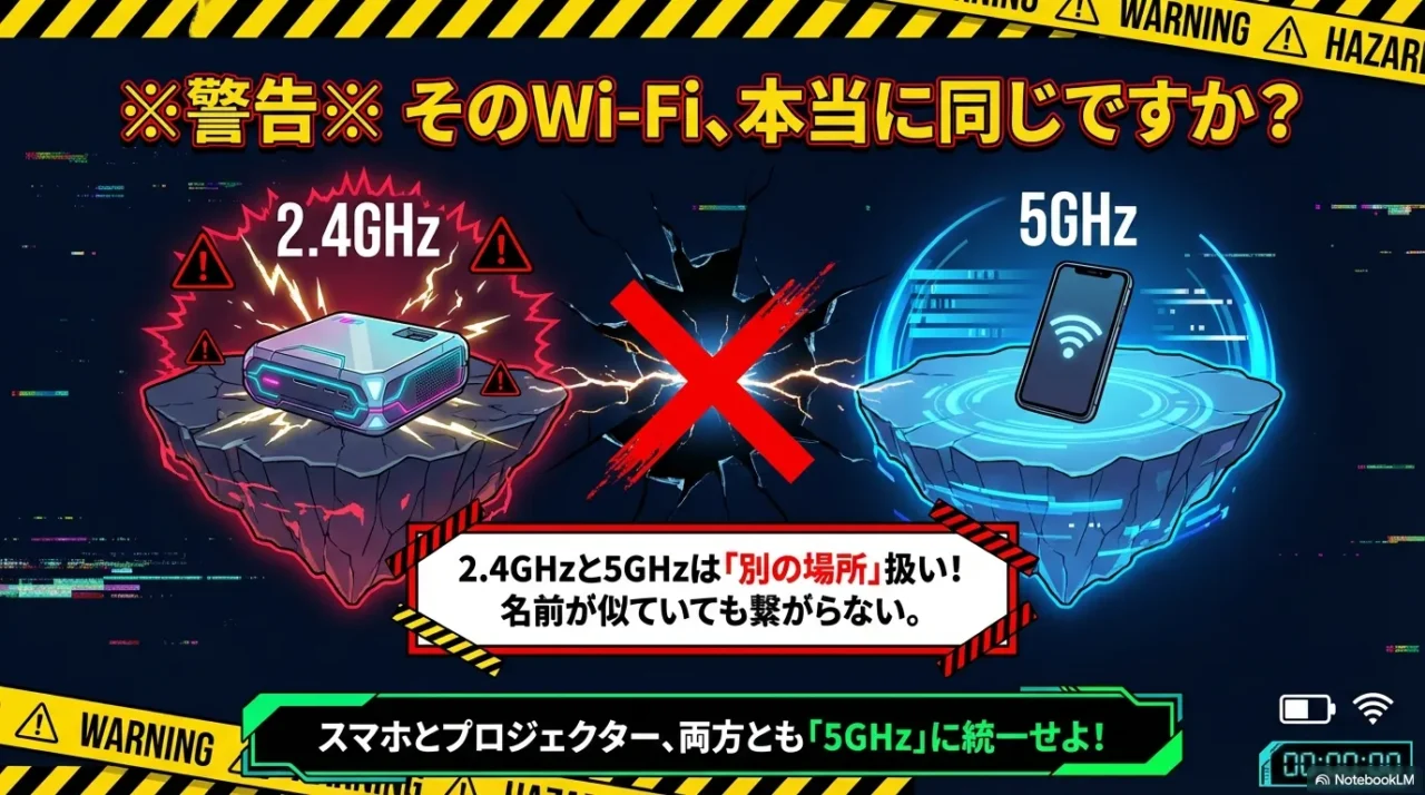 2.4GHz混雑やSSID不一致を避け、Wi-Fi 5GHzで安定させるチェックポイント