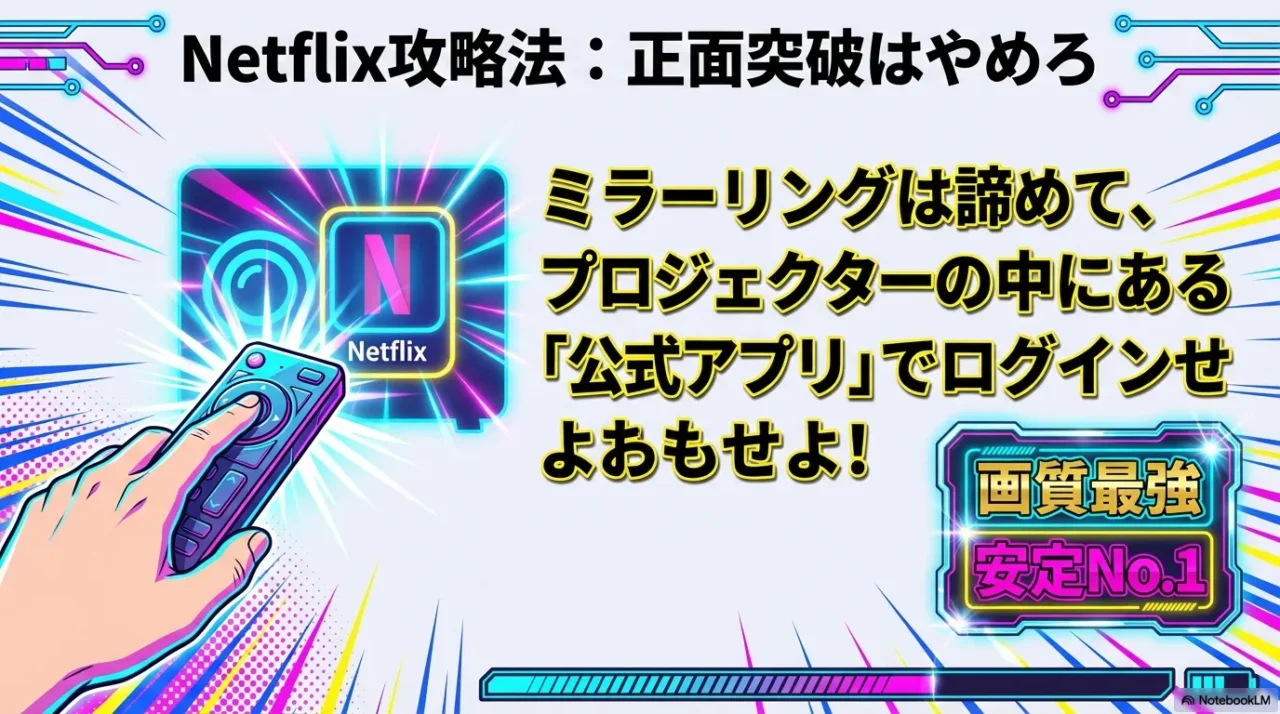 Mogo3proでNetflixを見るならミラーリングよりGoogle TV内蔵アプリが安定という結論