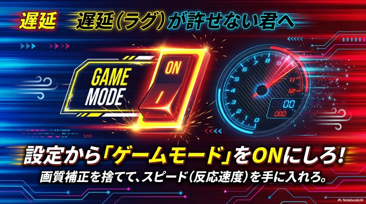 画質補正を抑えて入力遅延を減らすゲームモードの考え方と使いどころ