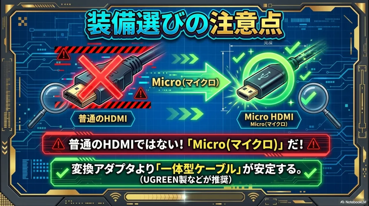 Mogo3pro有線接続に必要なケーブルと変換アダプタの整理