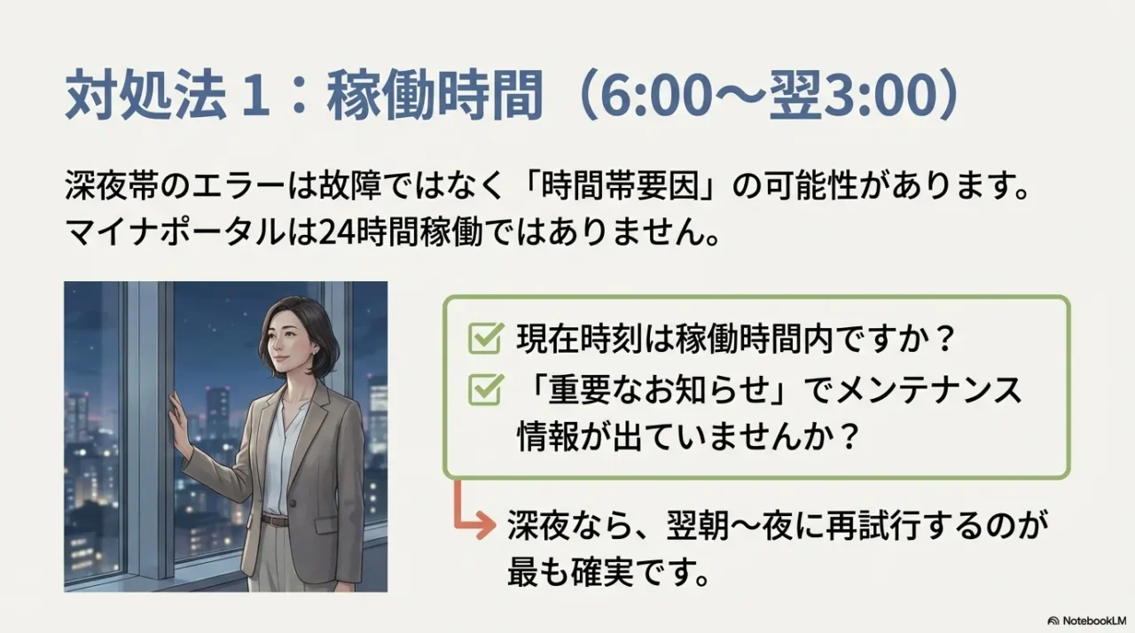 この章は不安が強いので、最初に「連打しない」「期限や転入状況」を視覚で落とすと安心感が出ます。