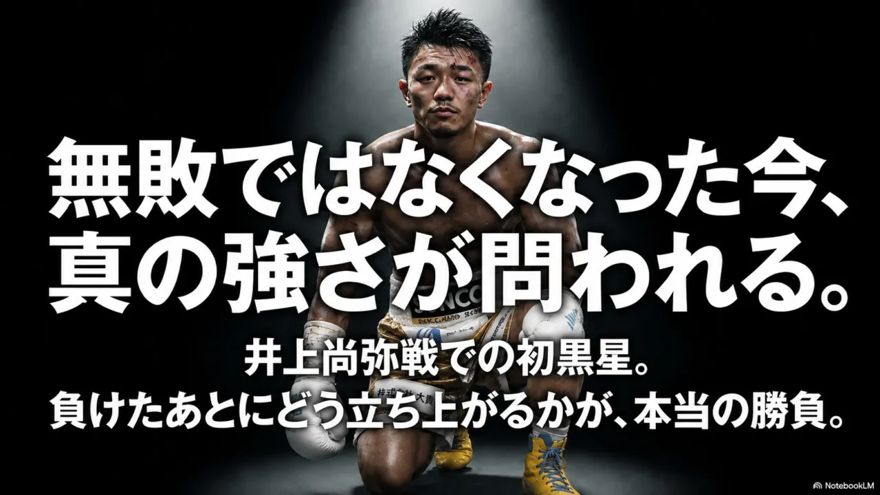 中谷潤人が井上尚弥戦で初黒星を喫した後に問われる真の強さ