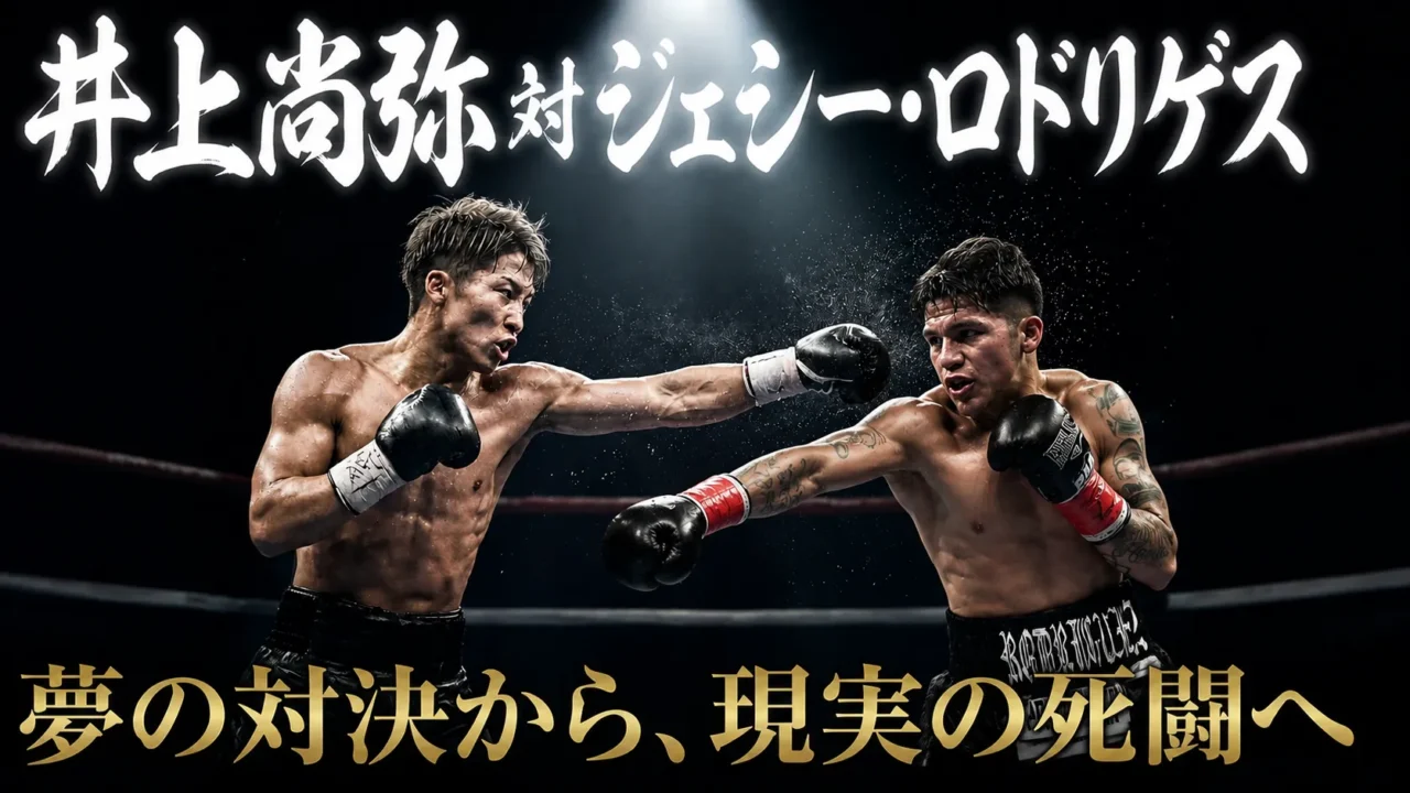 井上尚弥とジェシー・ロドリゲスの夢の対決をイメージしたボクシングビジュアル