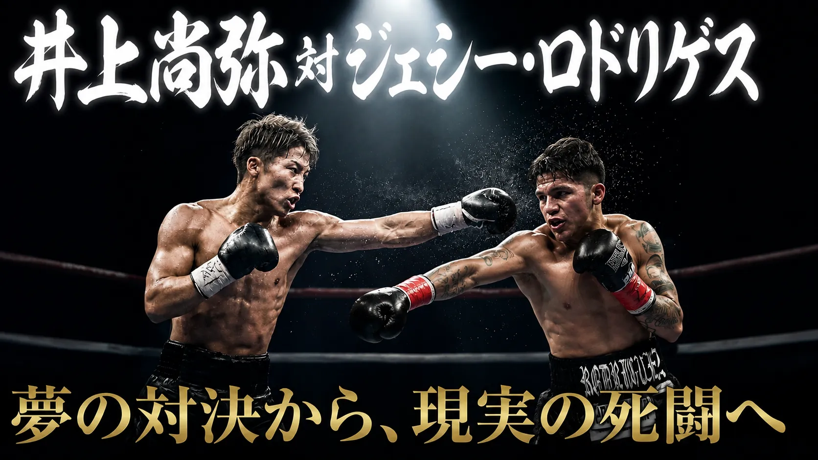 井上尚弥とジェシー・ロドリゲスの夢の対決をイメージしたボクシングビジュアル