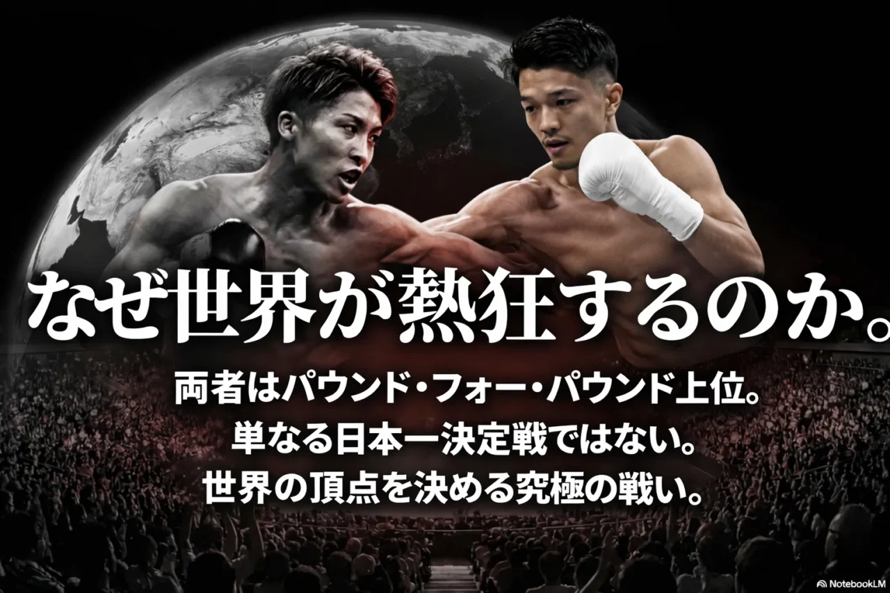 井上尚弥と中谷潤人の一戦が世界的に注目される理由を示した画像。