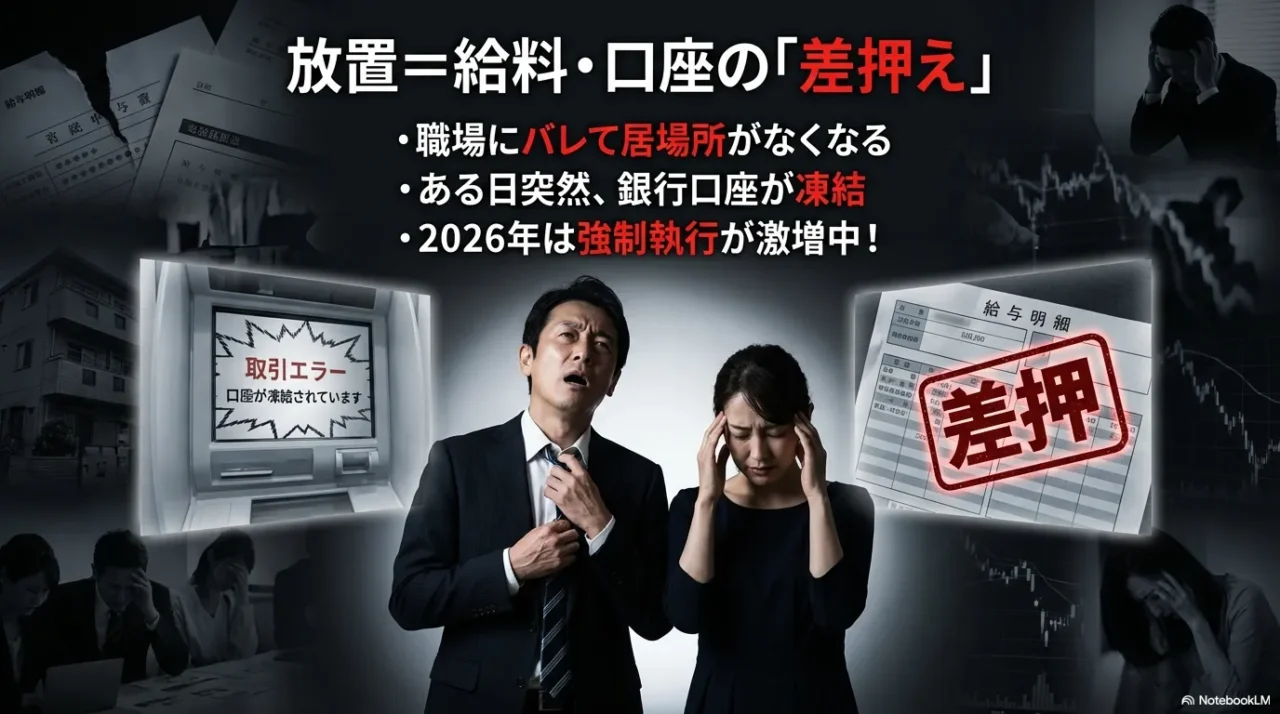 NHKの支払督促を無視すると給与天引きや口座凍結の可能性がある
