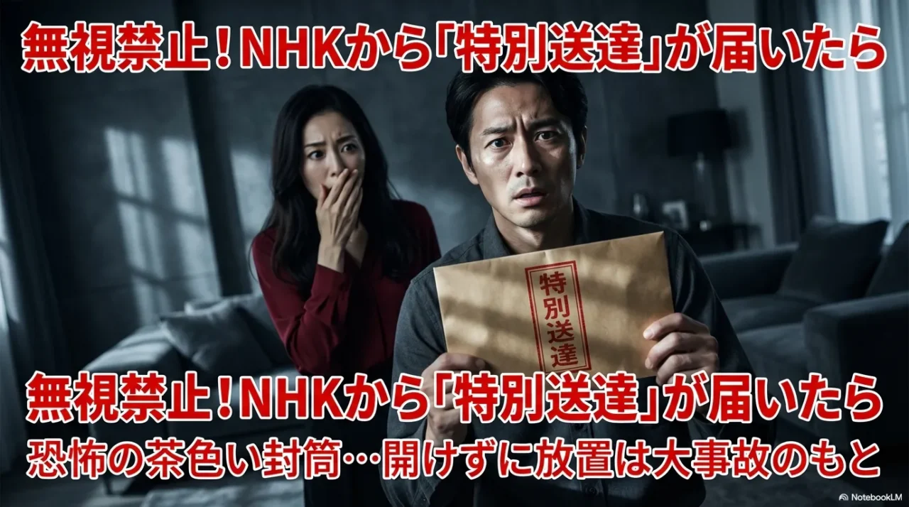 NHKから特別送達が届いた場合は無視せず、期限内に対応しないと差押えのリスクがある