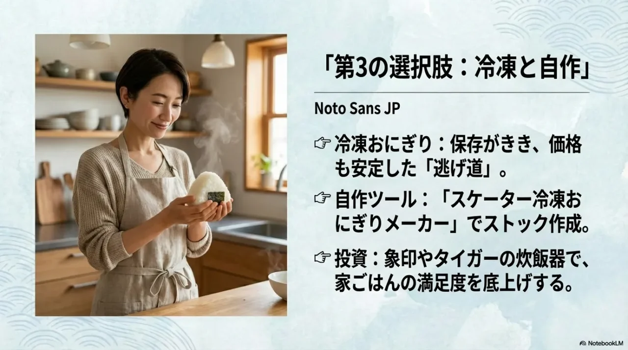 冷凍おにぎりや自作ツールを活用してコンビニおにぎりへの依存を減らす自衛策