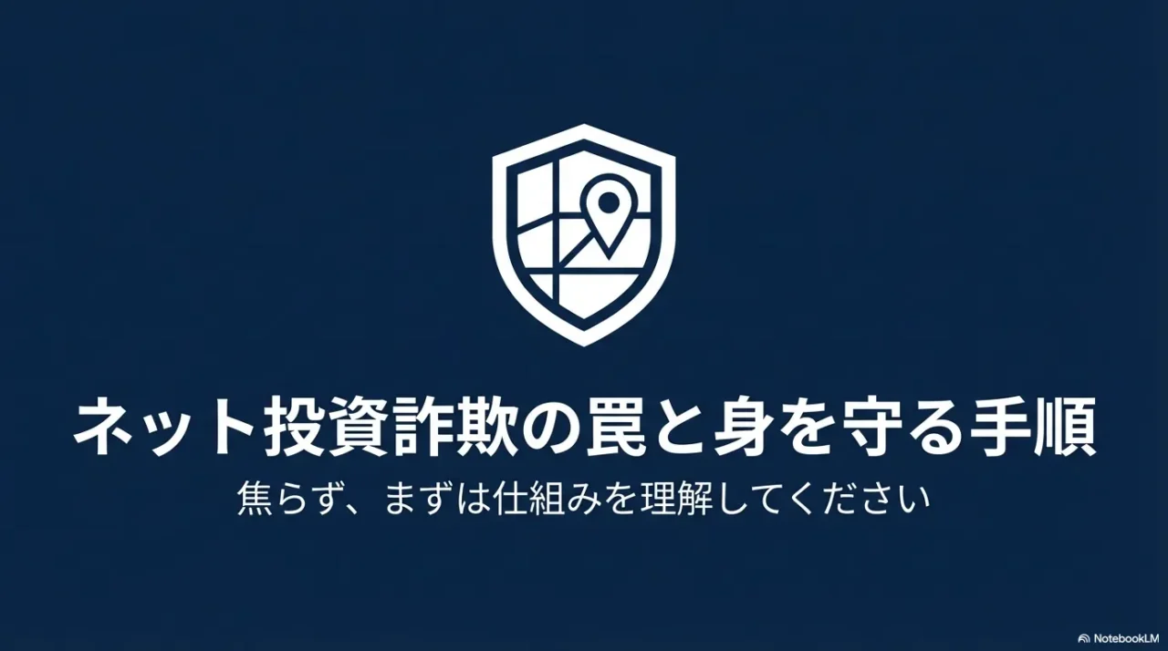 ネット投資詐欺の仕組みと防止の考え方を示す概念イメージ