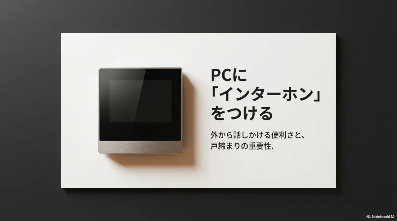 OpenClawをスマホから使うのはPCにインターホンを付ける感覚、という説明画像