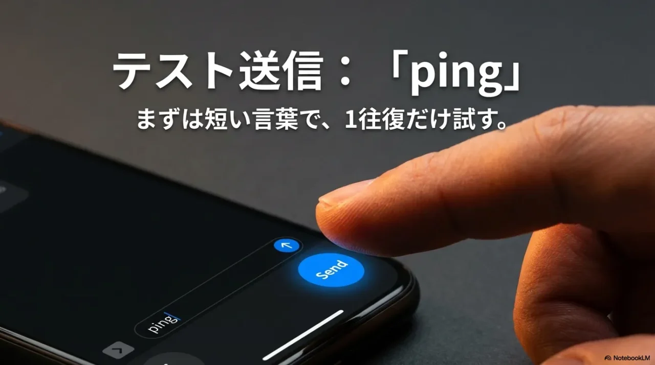 Telegramでpingを送ってOpenClaw連携を1往復テストする画像