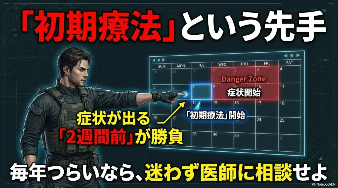 花粉症の初期療法は飛散開始の2週間前からが勝負。症状が出る前に医師に相談を