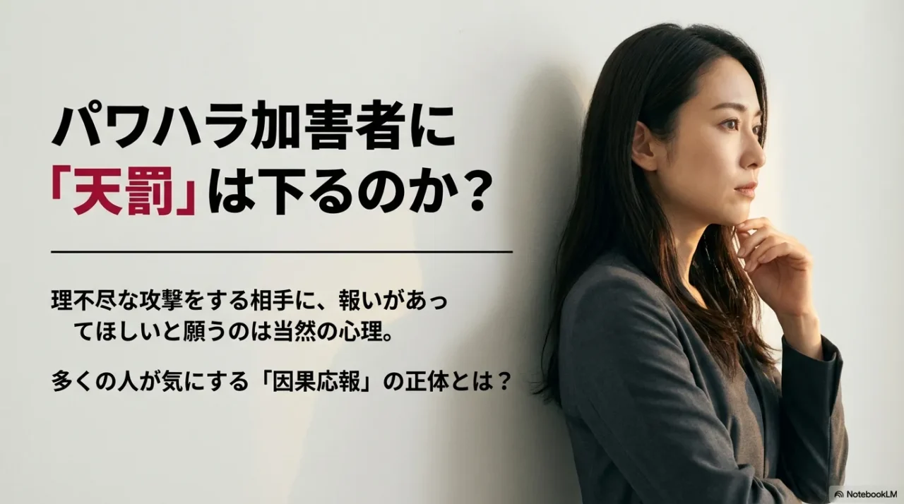 パワハラ加害者に天罰は下るのかを問いかけるイメージ