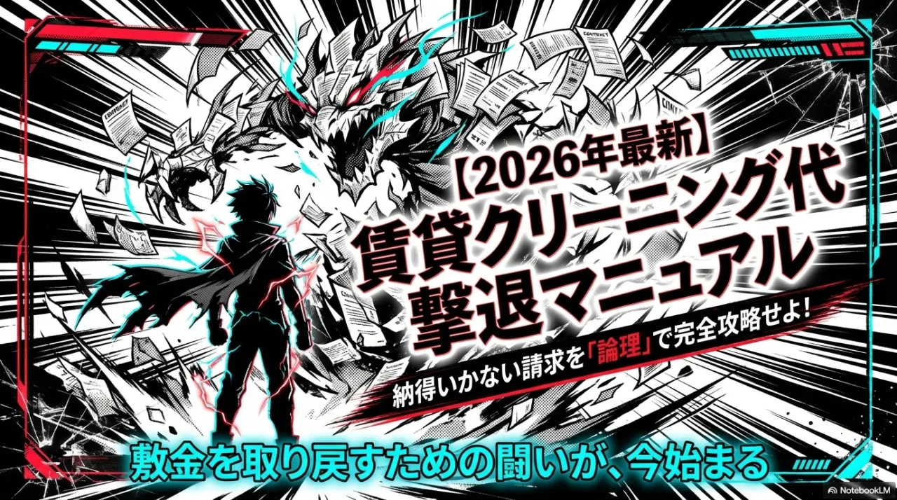 賃貸の退去費用・クリーニング代の不当請求に対抗するための完全攻略マニュアルの表紙画像